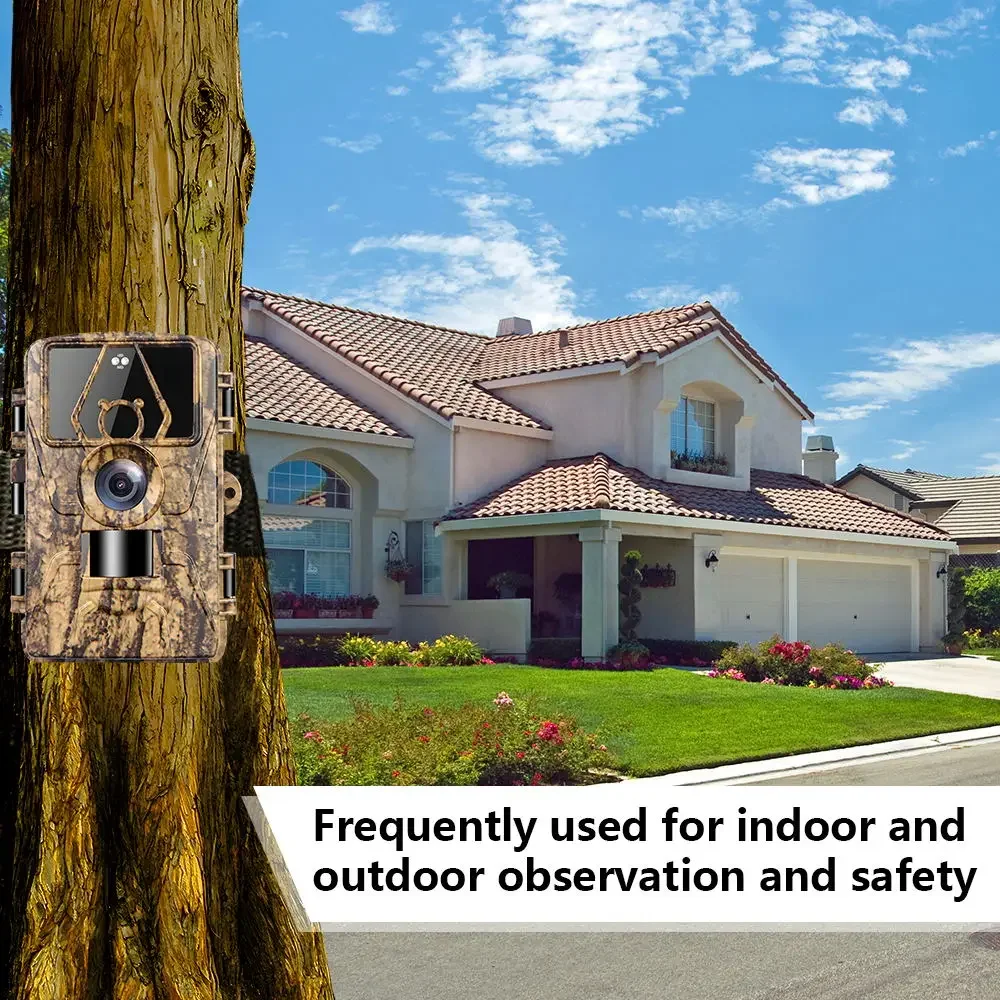 Cámara de rastreo WiFi 8K 130 ° Ángulo de detección 60MP impermeable al aire libre caza de animales Trail Video foto trampa cámara salvaje Control por aplicación - imagen 4