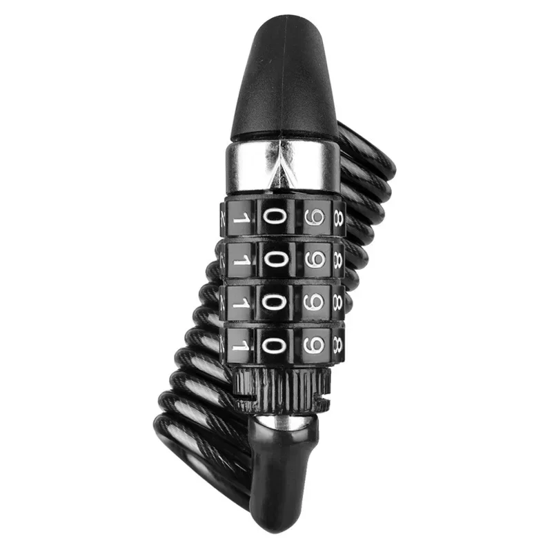Candado para bicicleta, Mini candado con contraseña de 4 dígitos, marco de bicicleta de montaña, Cable de acero duradero, candados para casco, accesorios para bicicleta - imagen 5