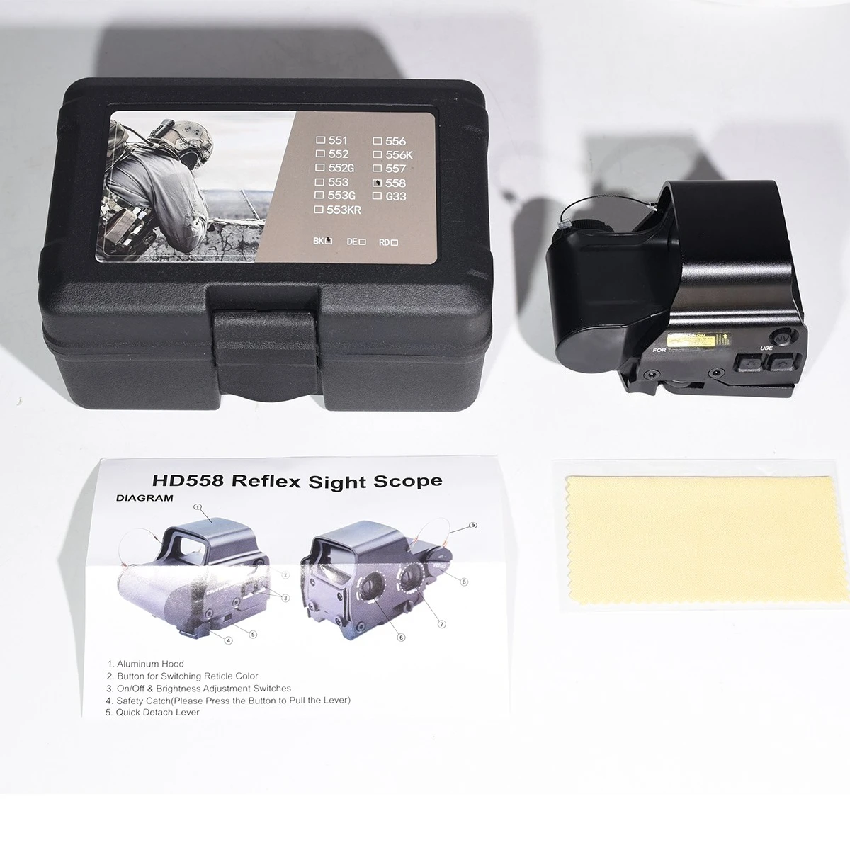 Eotech 553 Mira holográfica táctica punto rojo con riel QD - imagen 4