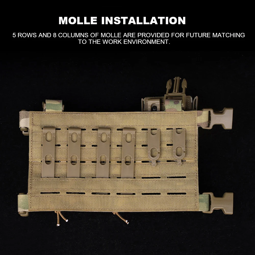 Chaleco táctico de aparejo para el pecho, sistema Molle, bolsa para revistas, bolsa de descarga ligera, chaleco Militar Airsoft, accesorios de ropa de caza - imagen 5