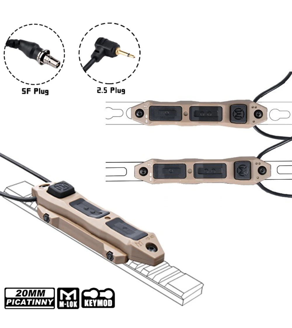 WADSN linterna táctica de alta potencia RAID X, Láser de Metal, punto rojo, estroboscópico IR azul, M600C, doble Modbutton, compatible con Mlok Keymod, Riel de 20mm - imagen 5