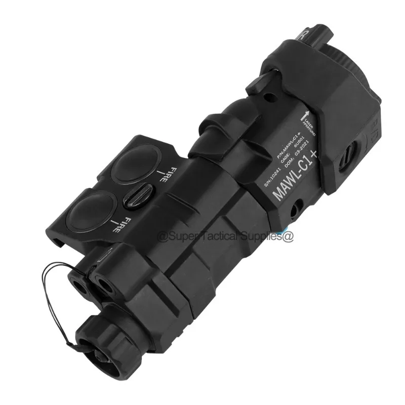 MAWLC1-dispositivo de puntería táctico, mira láser, linterna roja y verde, iluminación IR Molle Airsoft, luz láser de riel de doble función - imagen 3