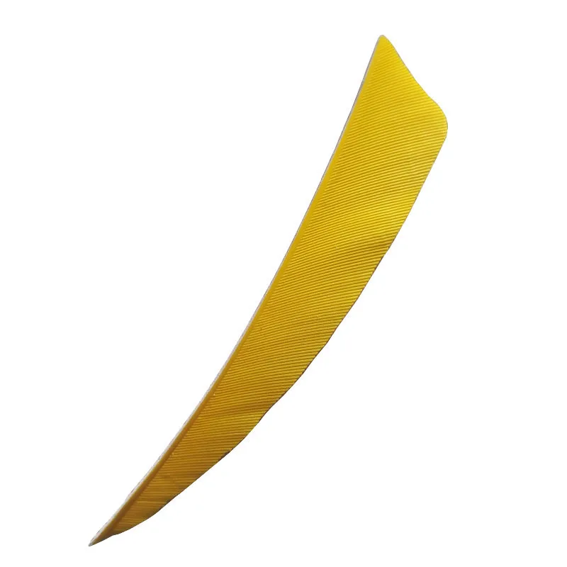 Flecha y arco de caza, pluma de pavo para tiro con arco, plumas de Color amarillo para flechas, 50 piezas - imagen 4
