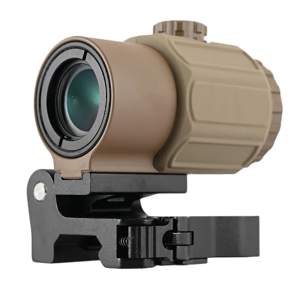 Lupa táctica 3X G33 G43 HD con montaje abatible hacia el lado, diseño de aluminio duradero Compatible con riel de 20mm para disparar al aire libre - imagen 3