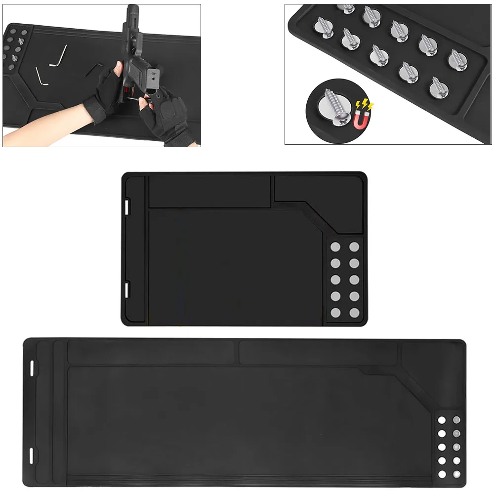 Estera de limpieza de pistola magnética, estera protectora antideslizante y resistente al aceite para Rifles/pistolas, estera de banco de trabajo de reparación de goma, 1 Uds.