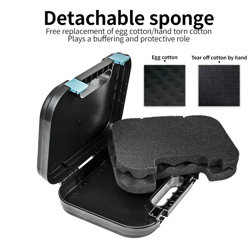 Caja de pistola táctica para pistola Glock, Maleta de transporte de seguridad, accesorios para pistola de mano, herramientas de caza, almacenamiento seguro, estuche rígido portátil - imagen 4