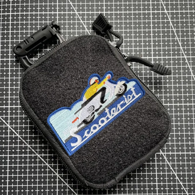 Parche para ciclista de patinete, insignia de moral táctica, gancho bordado y bucle, mochila, ropa, accesorios decorativos, pegatina, brazalete - imagen 3