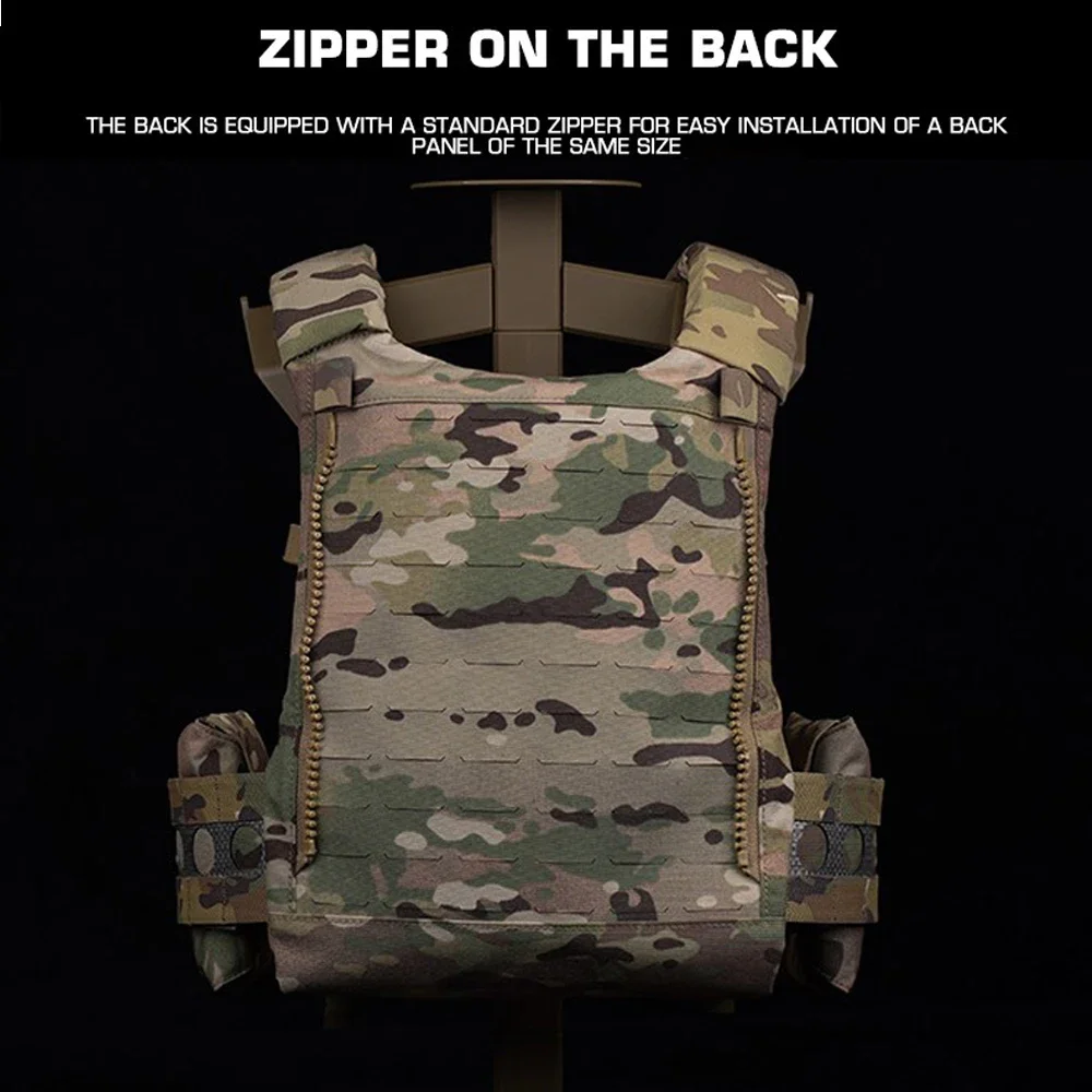 Chaleco táctico Ferro FCPC V5, portador de placa, chaleco de caza MOLLE, bolsa de suplemento de Panel trasero, armadura corporal de tiro Airsoft - imagen 5