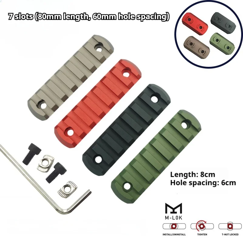 Element Gear Jailbreak CNC aleación de aluminio MLOK carril guía 13 ranuras MI negro rojo arena 3 ranuras 20mm carril guía Universal - imagen 4