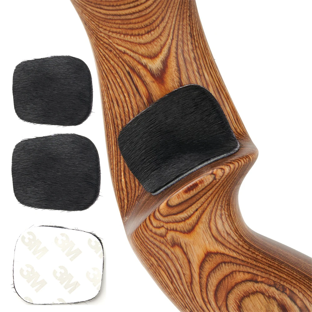 2 5 10 pares de reposapiés de flecha para arco recurvo, estante adhesivo de piel, palo de descanso en arco tradicional para caza, tiro con arco, práctica