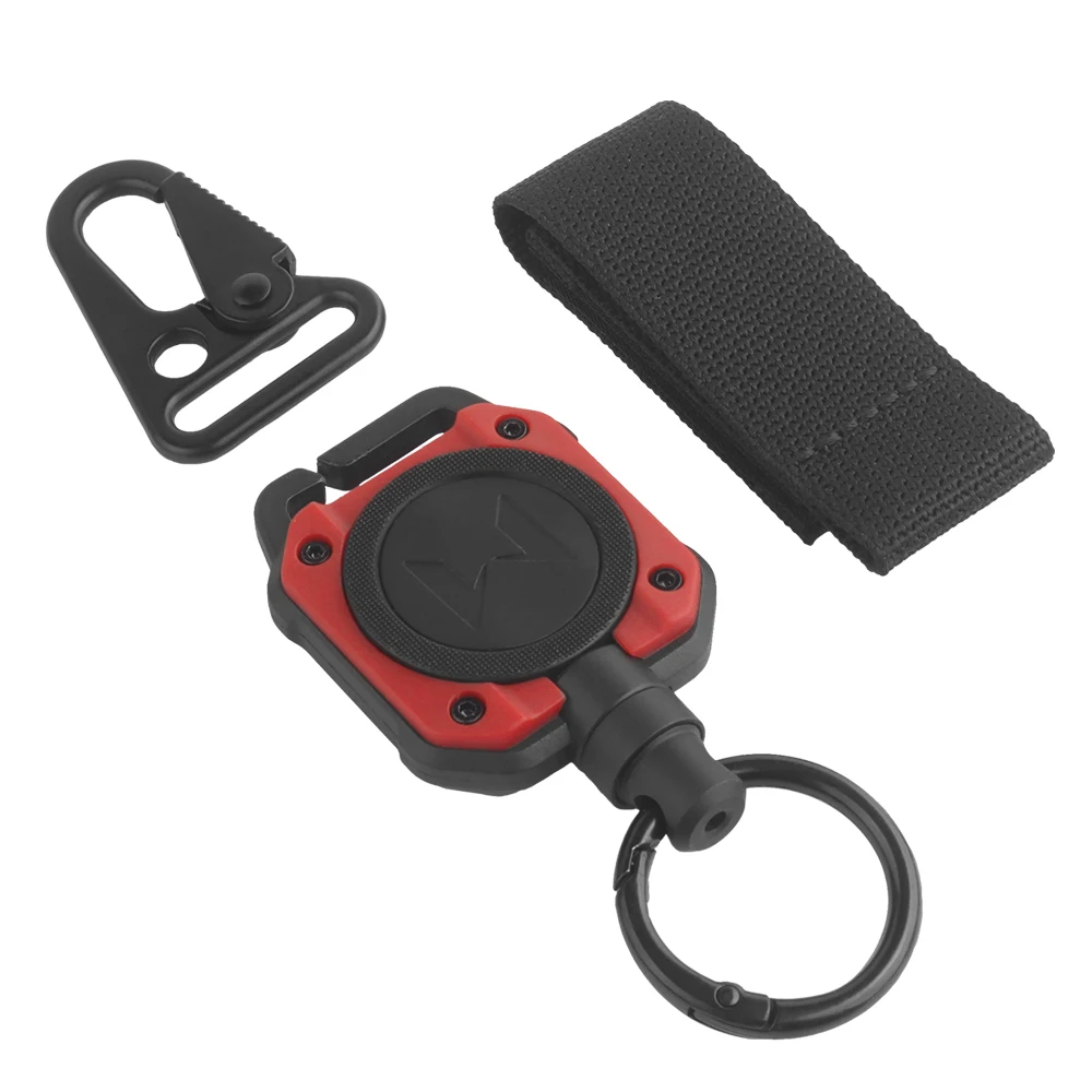 Llavero retráctil de alta resistencia, carretes de insignia de identificación, mosquetón retráctil, soporte de insignia con carcasa multifunción - imagen 5