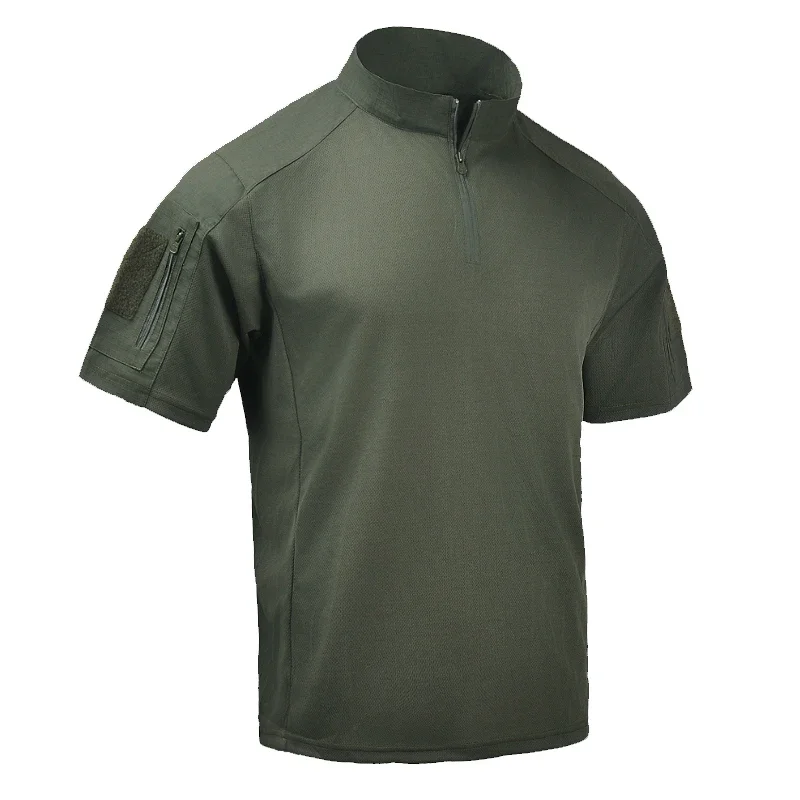 Camisa de carga táctica para hombre, camisetas deportivas de manga corta para correr, camiseta informal de secado rápido, camisas de combate de algodón, ropa para hombre - imagen 2