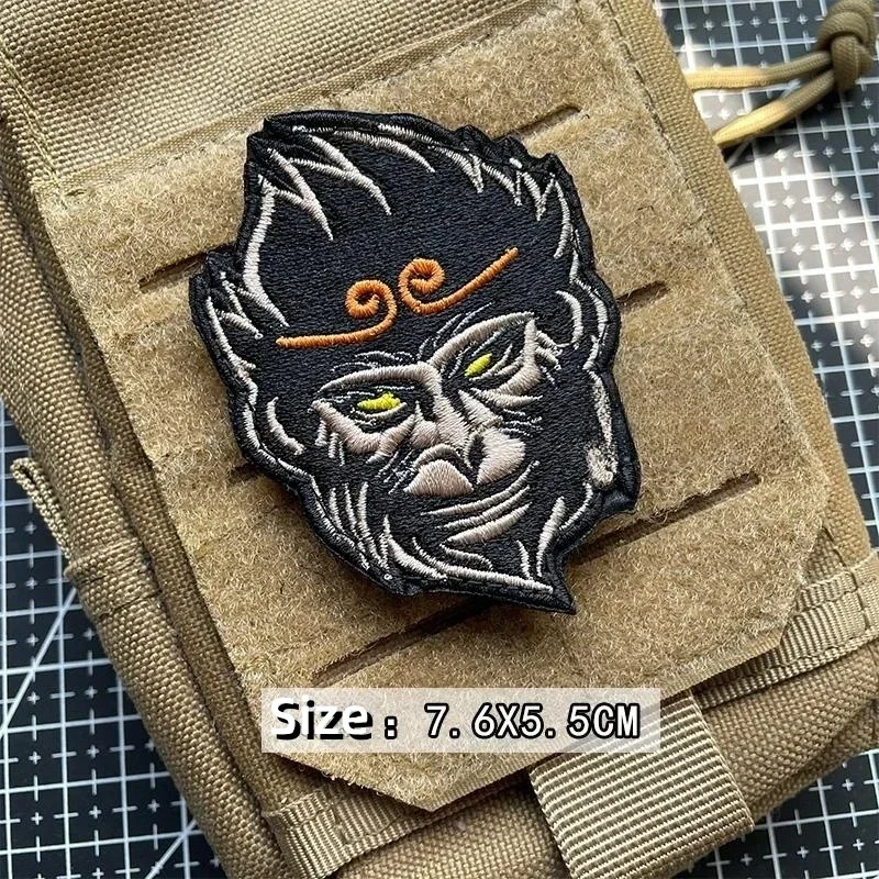 Citas de bordado táctico soy el maestro de mi propio destino. Insignia de moral Wukong, brazalete de gancho y bucle, parche de mochila DIY - imagen 5