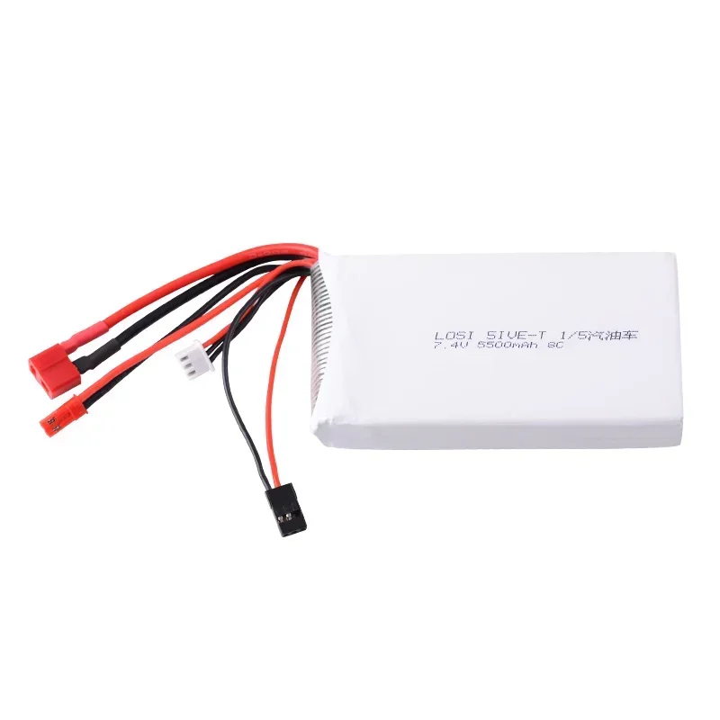 Batería Lipo recargable para coche de Control remoto, 7,4 V, 5500mAh, 8C, 2S, LOSI 5IVE-T 1/5, camión - imagen 4