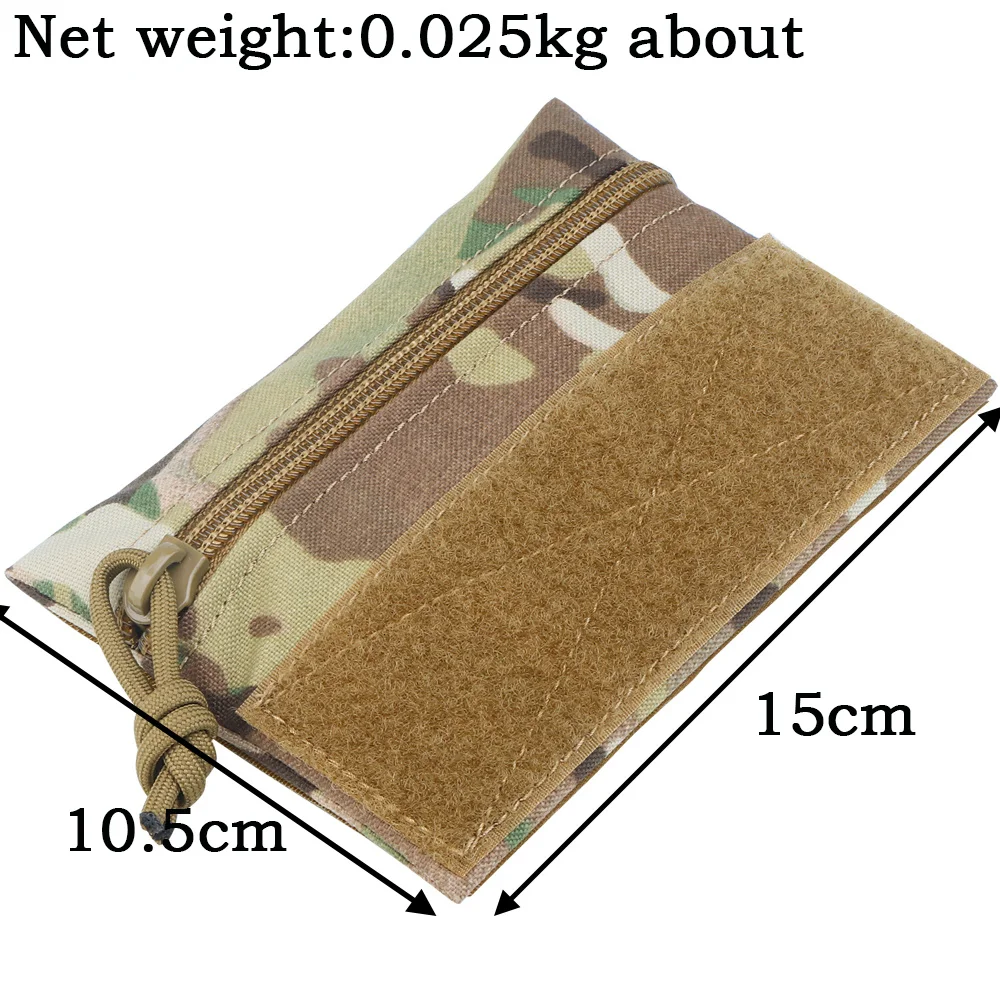 Bolsa táctica para dulces colgante, Micro bolsa de 4 "x 6", almacenamiento portátil de camuflaje de nailon con gancho y bucle M, accesorios de caza - imagen 2