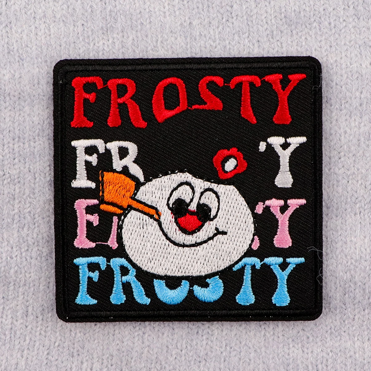 Parches de muñeco de nieve para ropa, parches bordados con plancha de dibujos animados para ropa, accesorio de apliques de rayas DIY - imagen 2