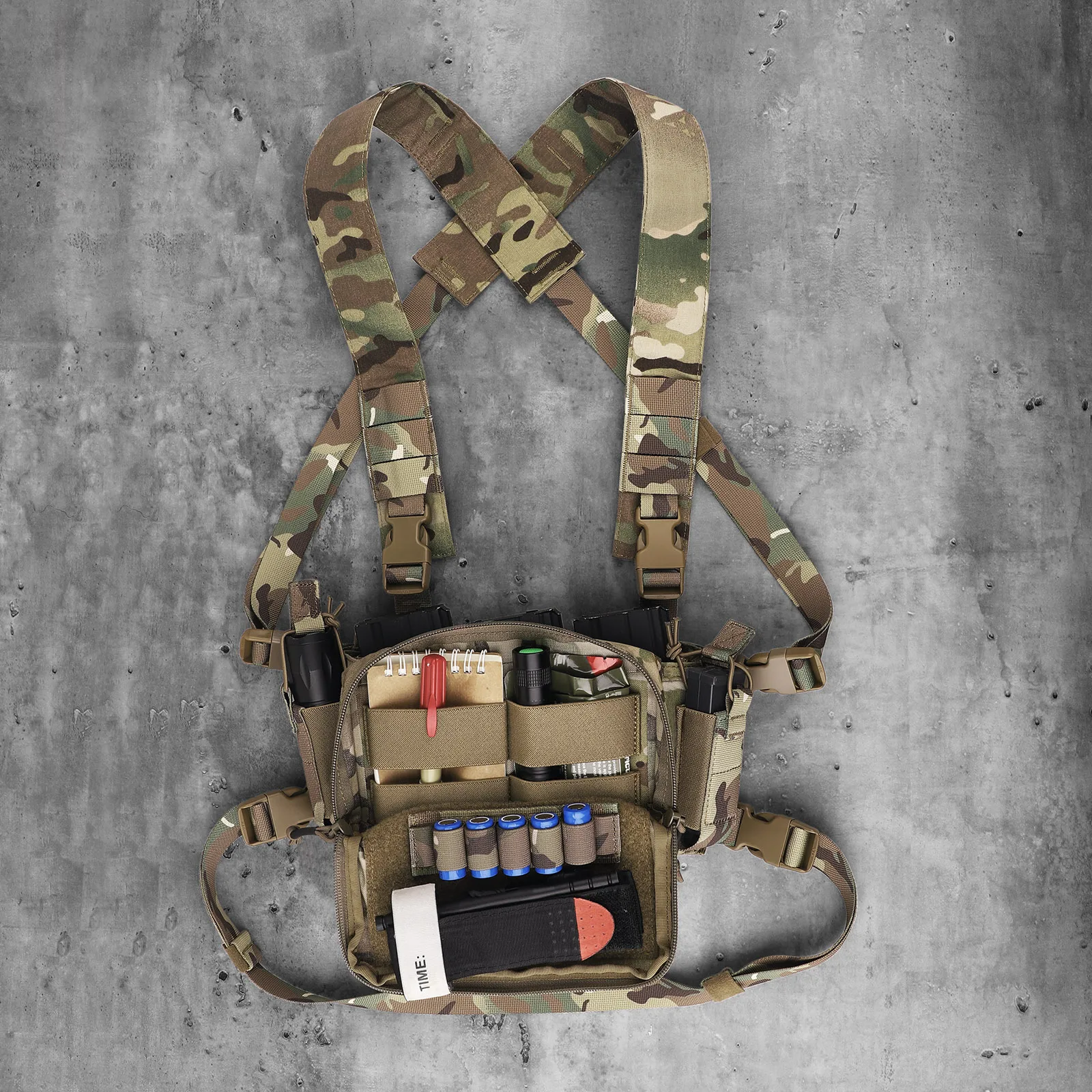 KRYDEX-chaleco táctico D3CR para el pecho, arnés Flatpack D3, mochila para Rifle AK M4, bolsa para pistola, caza, combate, senderismo - imagen 4