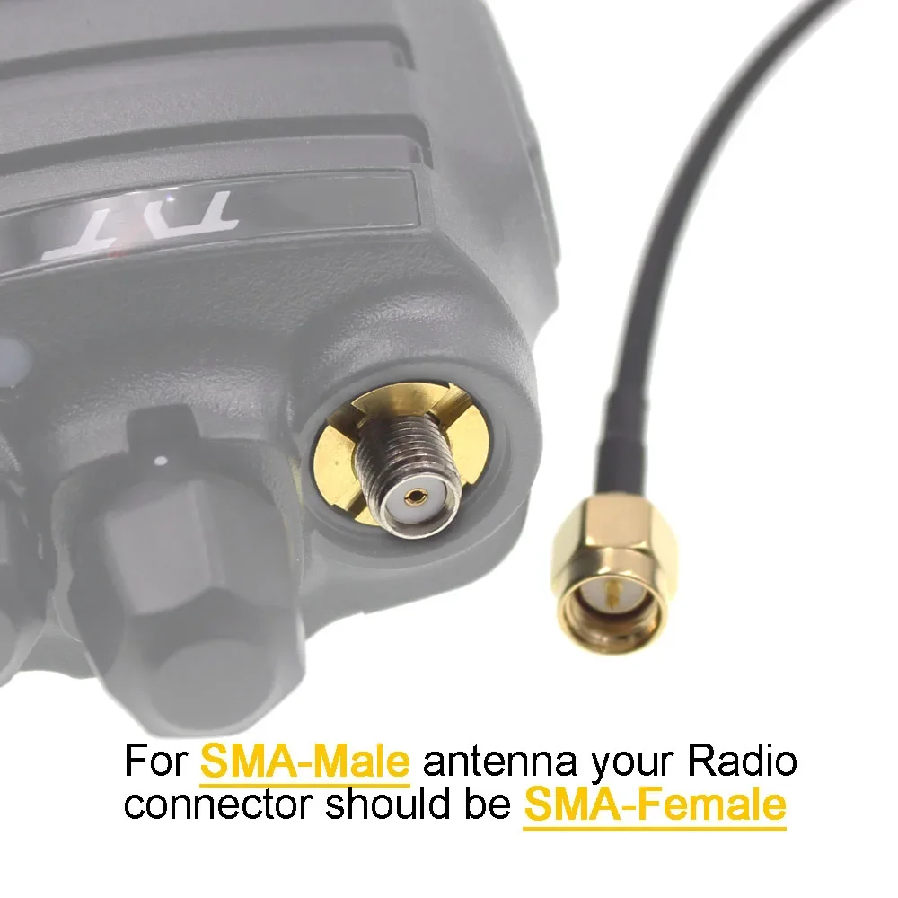 ABBREE UT-102UV antena montada en vehículo de doble banda SMA-hembra/macho/conector BNC para Radio móvil Baofeng TYT LINTON WOUXUN - imagen 5