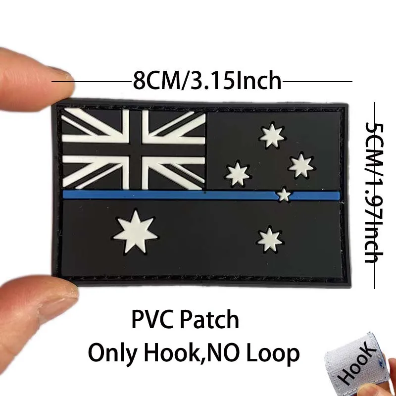 Parche de bandera australiana, bordado de apliques de tela, insignias de Australia, parche de PVC, pegatinas reflectantes IR, parches tácticos militares - imagen 5