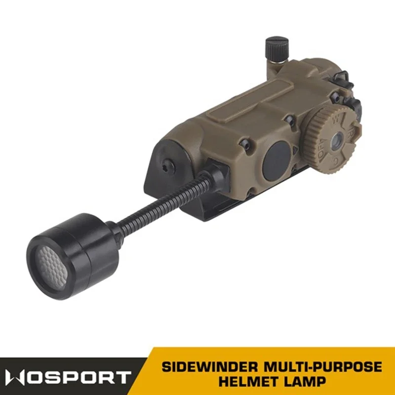 Tactical Rattlesnake Multi-purpose Helmet Light Gas Soft Red Green Blue White Infrared LED Flashlight Hunting Light Accessories