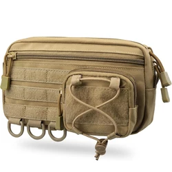 Bolsa de administrador Horizontal Molle táctica 1000D con bolsillo frontal con cordón bolsa EMT bolsa de utilidad EDC Orgaznier