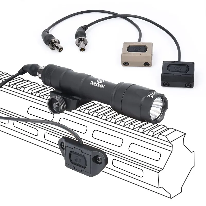 Linterna táctica M600C M300A, luz blanca, botón caliente, interruptor de presión, apto para riel de 20mm, Airsoft, arma de caza, accesorios de explorador - imagen 5