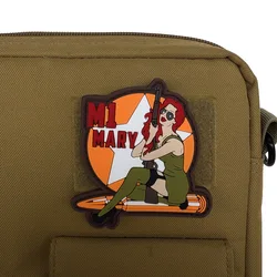 Nueva pegatina de brillo nocturno de goma de PVC para chica, Bikini Retro europeo americano, insignia de moral táctica, parche de chaqueta de estilo militar de belleza