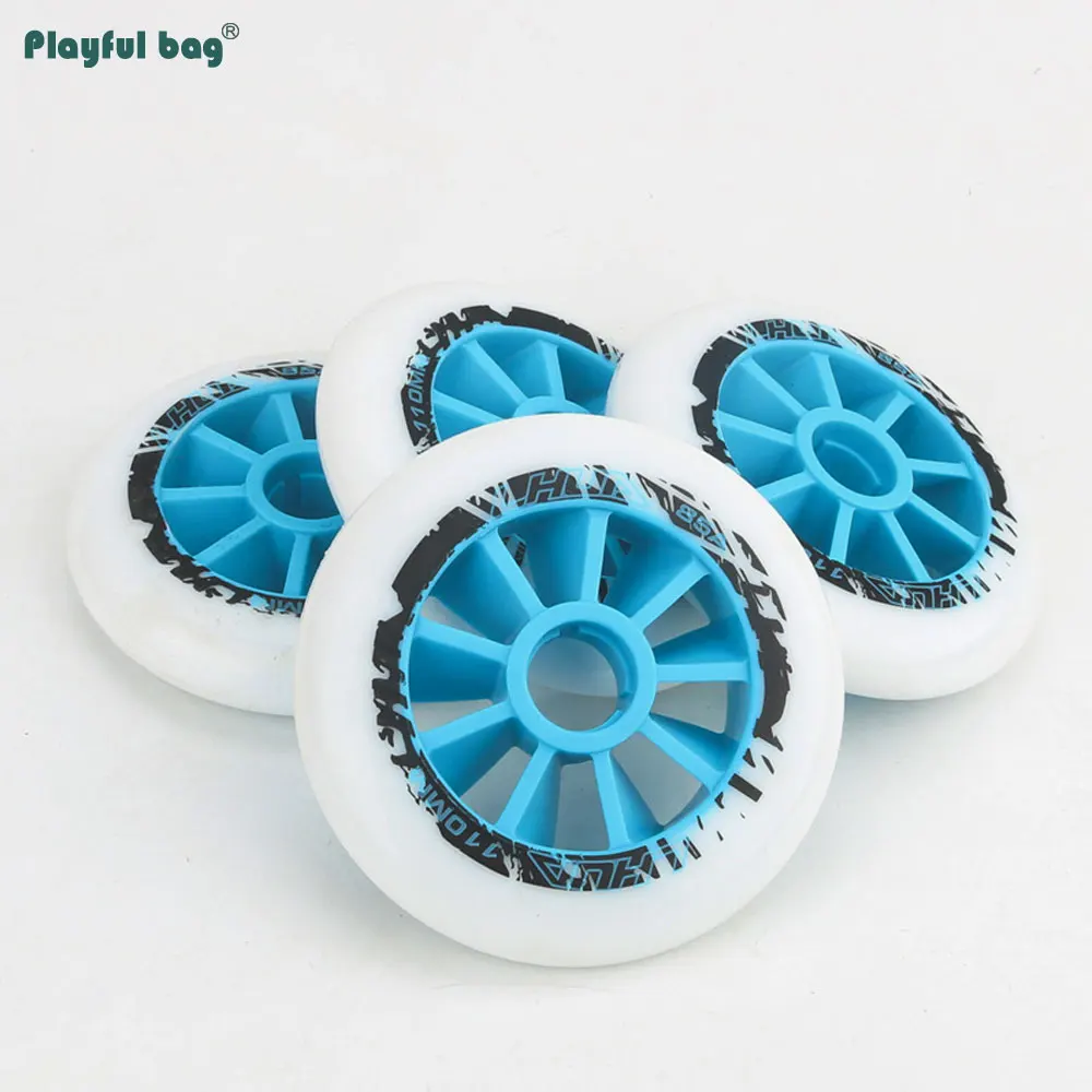 Ruedas de zapatos de patín en línea de velocidad profesional, accesorios de alta elasticidad, AMB293, 85A, 90, 100, 110MM - imagen 2