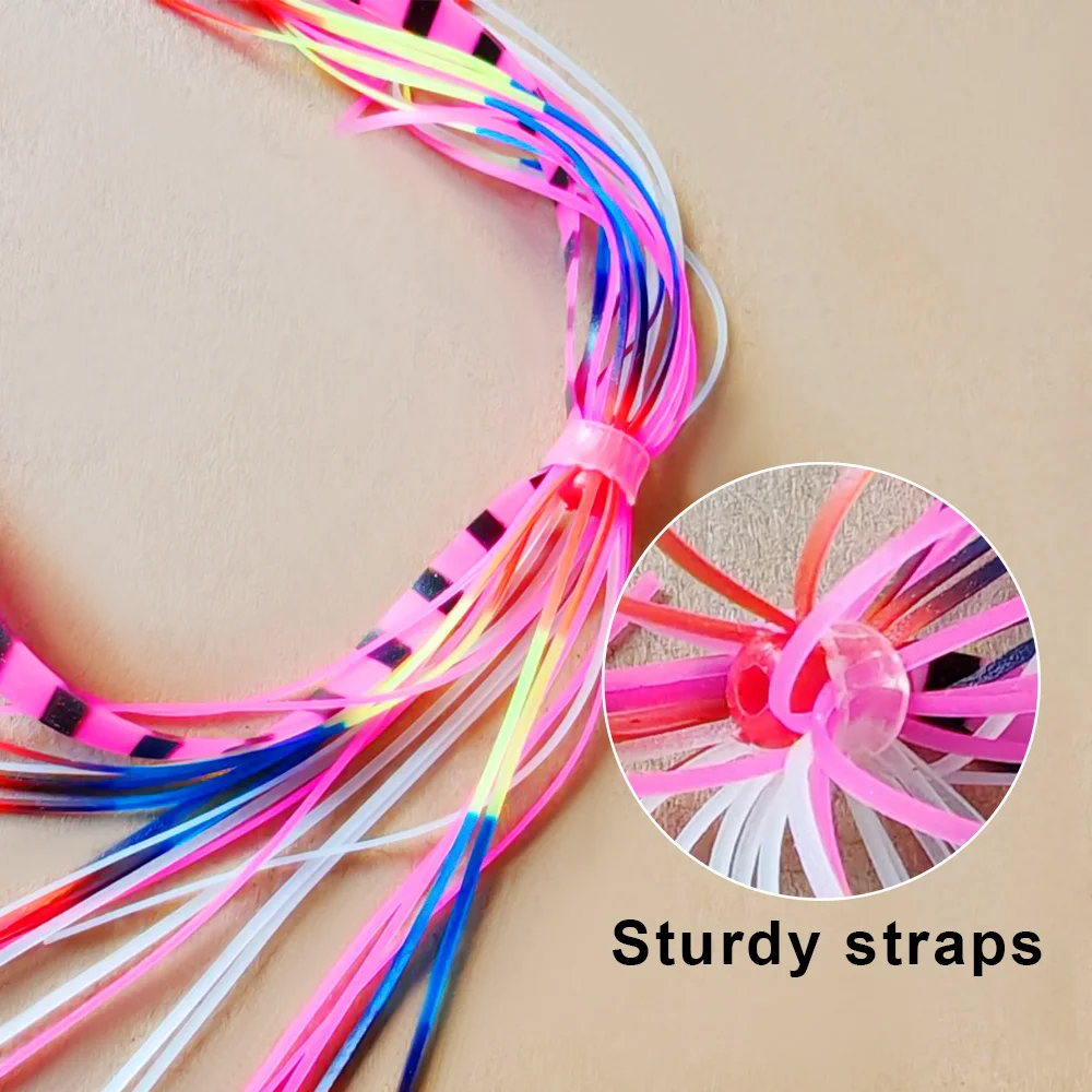 10 Uds. De remolques de anzuelo que brillan en la oscuridad, falda de goma de silicona, señuelo de pesca, remolques giratorios, atado de Jigging, accesorios de pesca - imagen 3