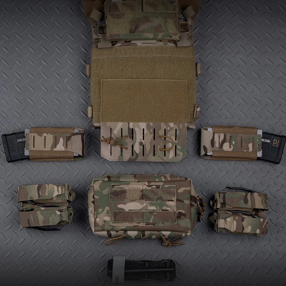 Portador de placa táctica, adaptador de placa colgante, Panel frontal, bolsa para revistas, soporte de montaje MOLLE para caza, chaleco Airsoft, equipo - imagen 5