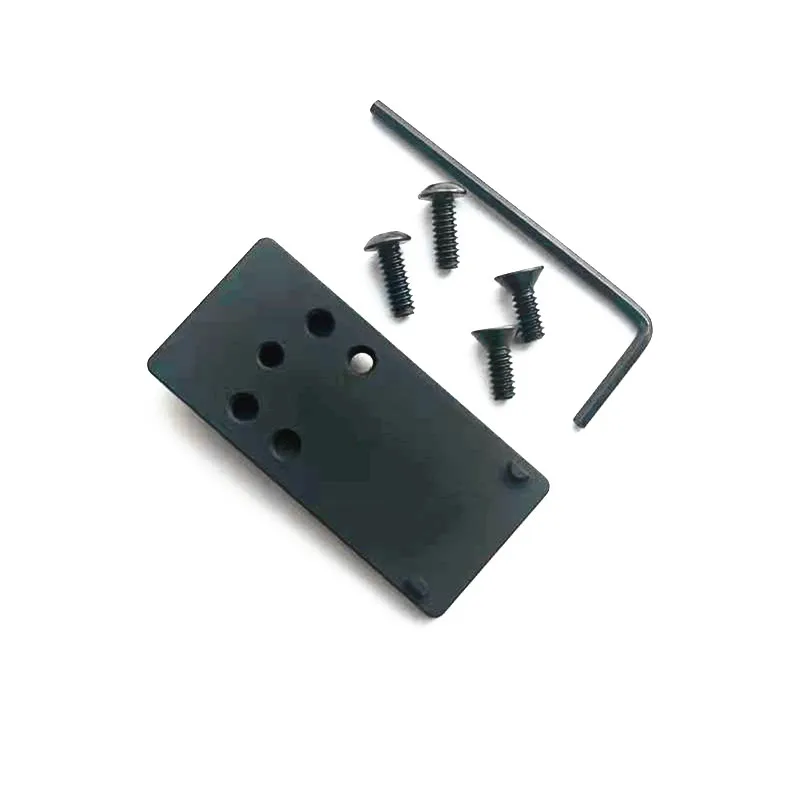 Placa de montaje de mira de punto rojo óptico de Metal para Ruger SR22 DA/SA Compact 22 LR Fit Docter ADE Burris Vortex viper HS 407K 507K 14,2mm - imagen 3