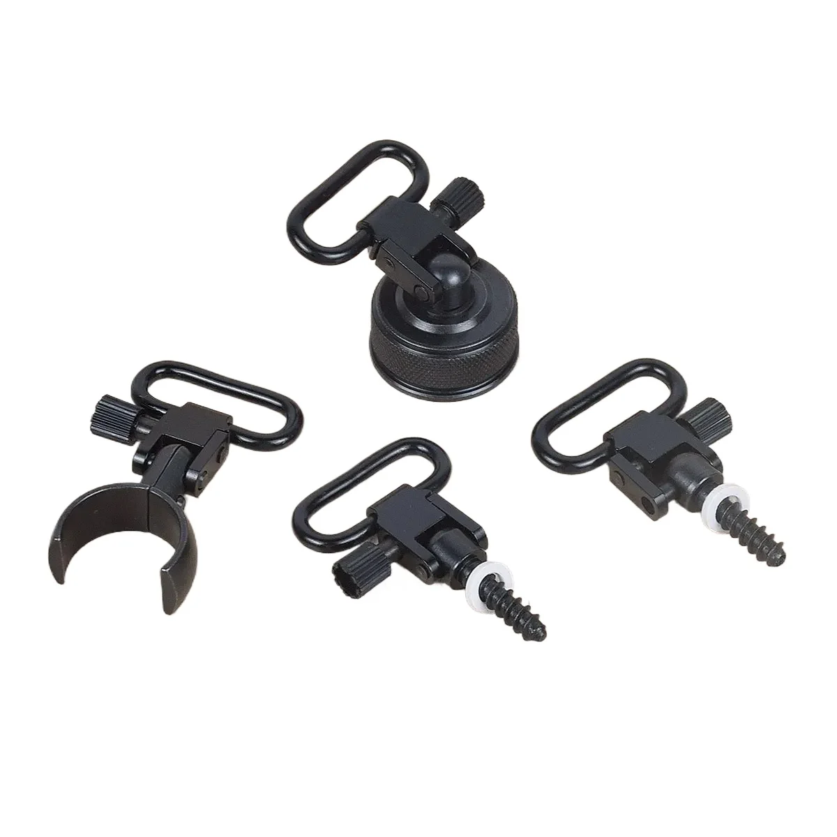 20GA 12GA táctico QD Rifle Sling giratorios adaptadores de montaje Clips de fijación caza Metal rápido desmontable escopeta Remington 870 - imagen 4