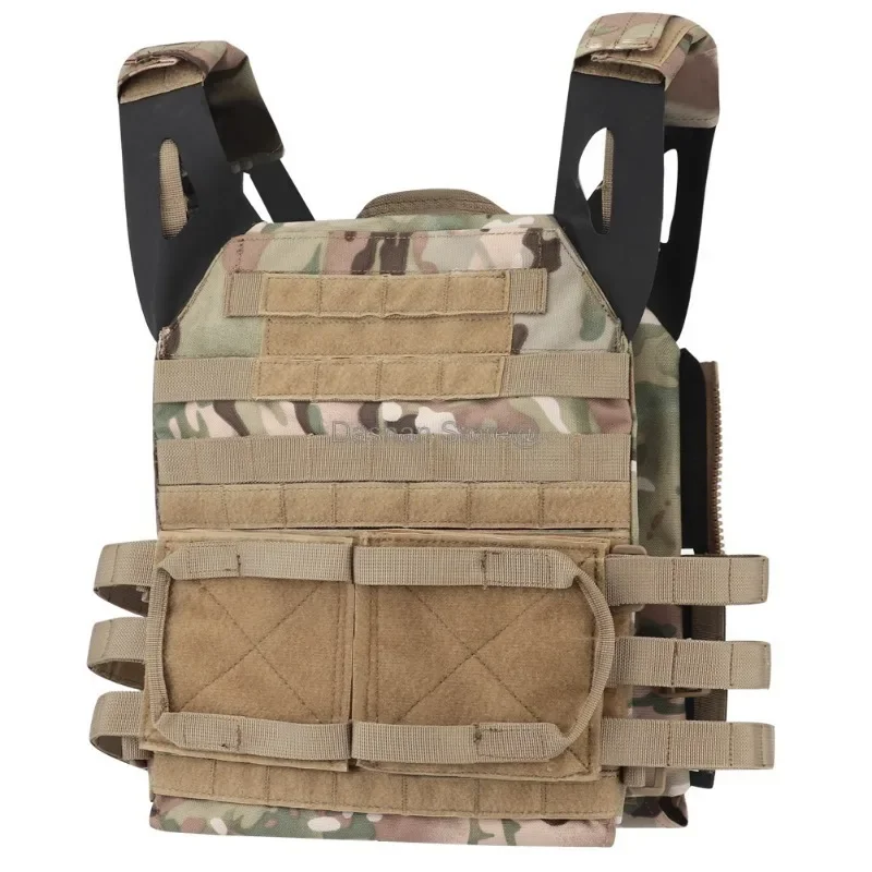 Chaleco táctico JPC 2,0 con cremallera, armadura corporal ligera, bolsa de Panel con cremallera para combate, portador de placa de caza Molle con bolsa de accesorios - imagen 3