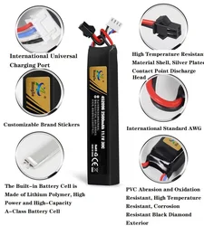 Batería LiPo 11,1V 2500mAh 30C para pistola Airsoft
