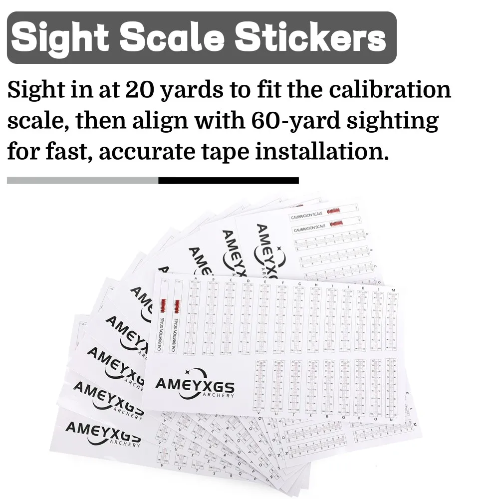Cinta de mira de repuesto para tiro con arco, 10X, rango extendido, práctica de patio, cinta de mira, cintas de patio, práctica de objetivo de PVC - imagen 5