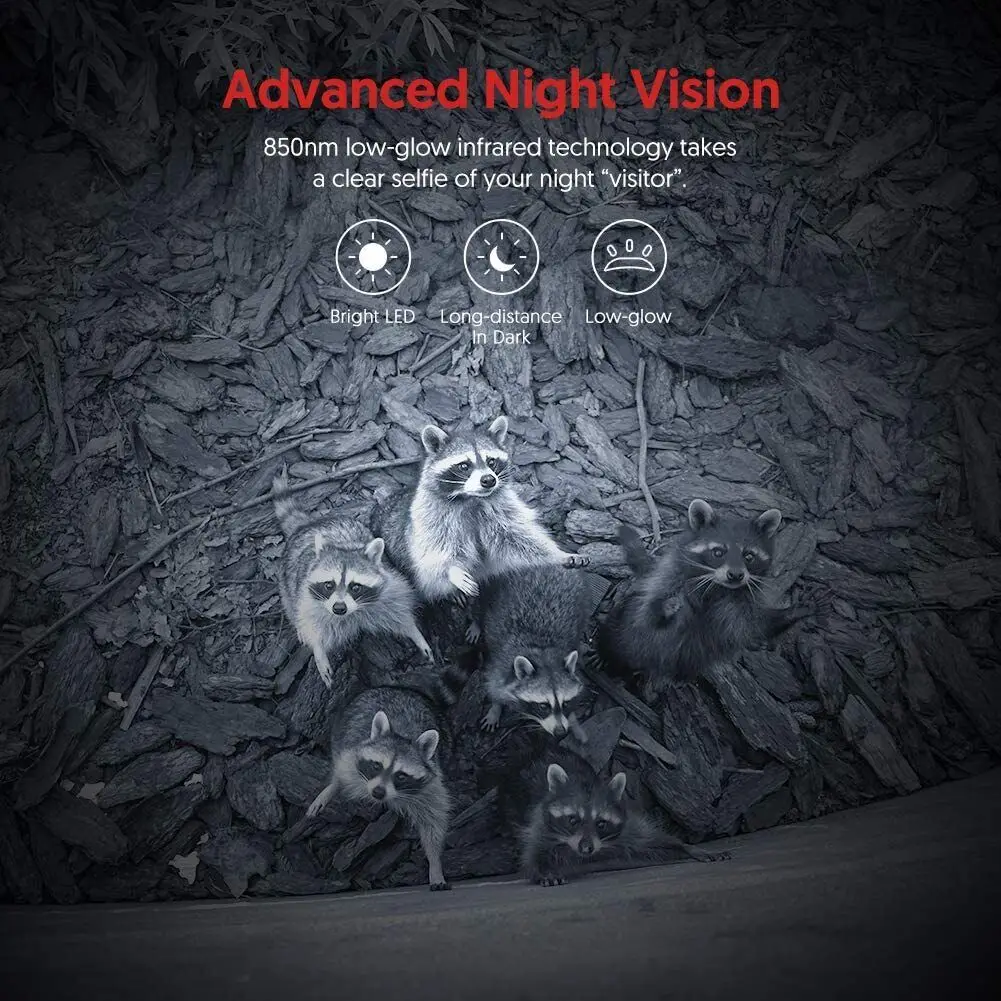 Mini cámara de caza de rastreo para exteriores, 20MP, 1080P, vida silvestre, 850nm, cámaras de visión nocturna, cámara de cazador salvaje, vigilancia con trampa de fotos Mini600 - imagen 5