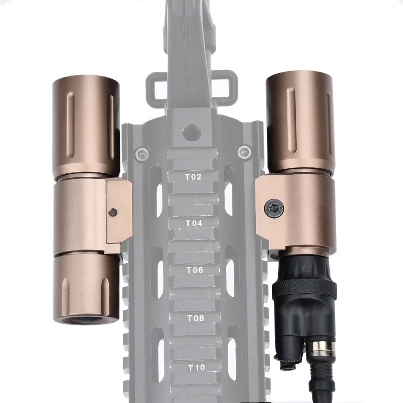 WADSN-linterna de pistola táctica PL350 PLHv2, 18350, 16340, lámpara de Metal de alta potencia, compatible con riel Picatinny, Airsoft, caza, 20mm - imagen 4