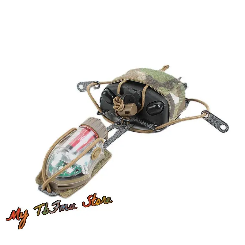 Funda de batería con marco de casco táctico, bolsa de batería en forma de T PVS31 Helme NVG, bolsa adjunta para pasta, bolsa de almacenamiento de batería - imagen 4