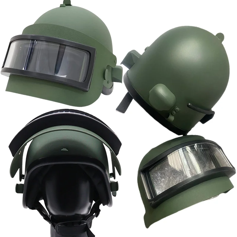 Casco táctico ABS de grado III para deportes al aire libre, casco táctico K63 de grado III de soldadura, hierba verde/negra - imagen 2