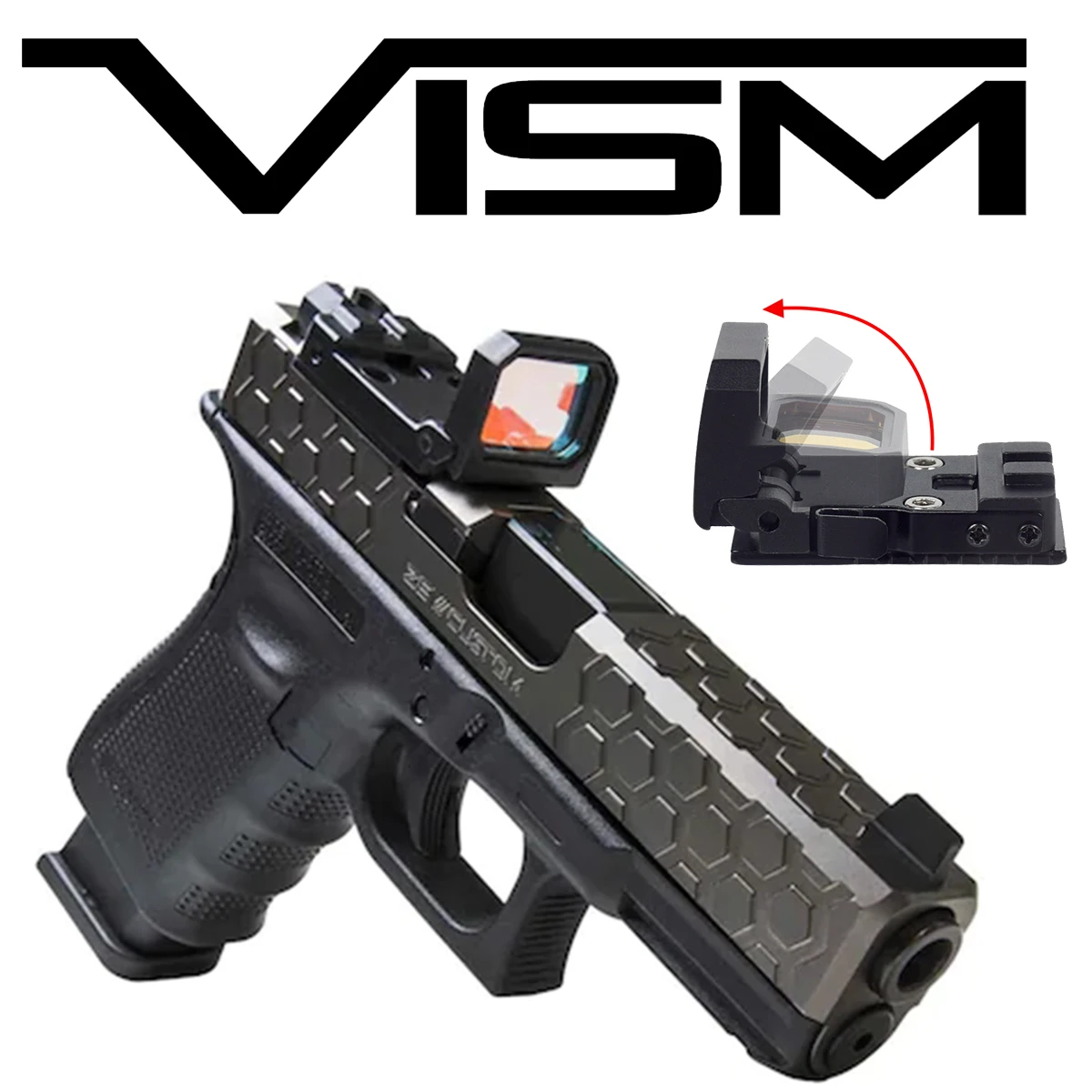 VISM Mini visor red dot punto rojo compacto abatible Picatinny - imagen 5