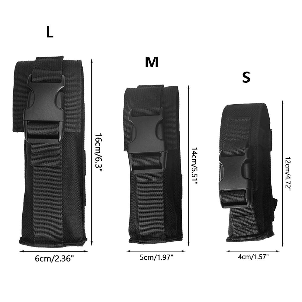 Estuche para linterna táctica, bolsa para cinturón, funda para linterna Molle, funda para linterna, soporte para linterna, riñonera, organizador EDC - imagen 4