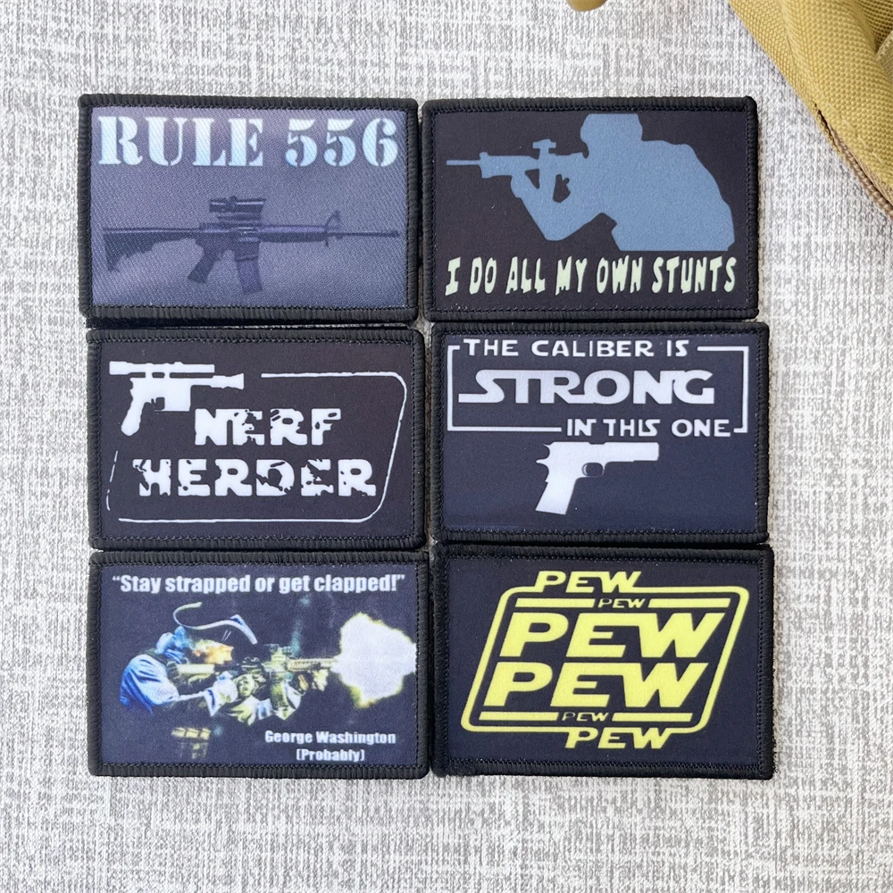 Ronin Rifle de francotirador Pew insignia de moral parches, mochila táctica impresa, pegatina de gancho y bucle - imagen 2