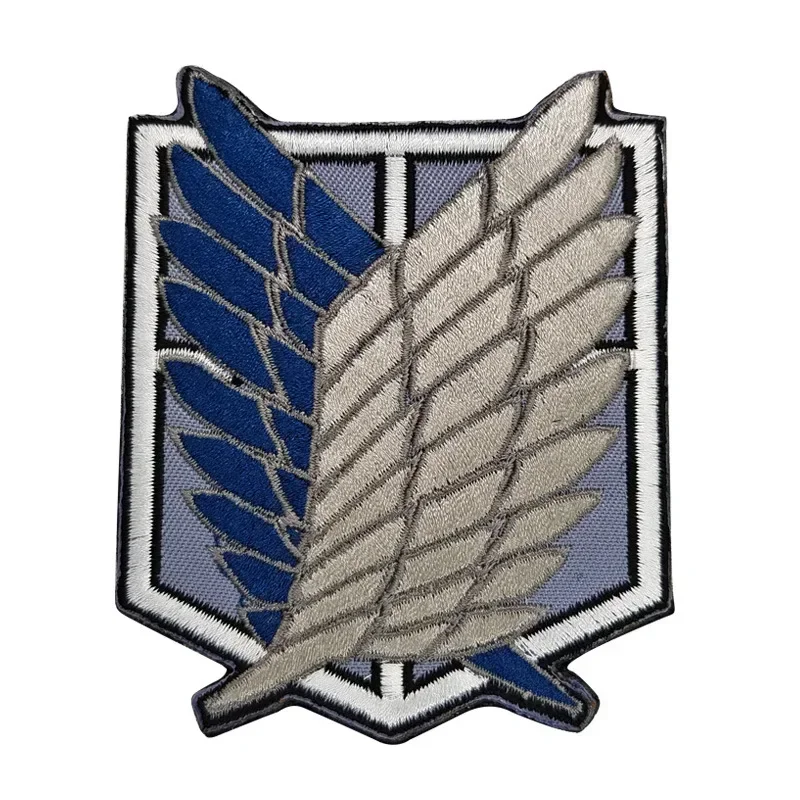 Parche bordado de Anime Attack on Titan, pegatinas militares personalizadas con gancho y bucle, insignia decorativa para mochila, parches para ropa - imagen 2