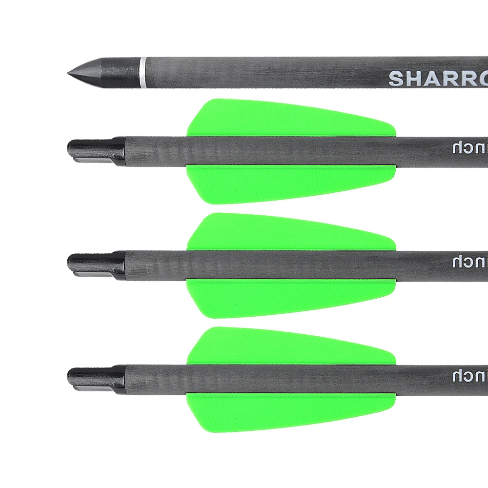6/12 Uds. Pernos de ballesta de 7,5/15 pulgadas flechas de carbono mezcladas columna vertebral 400 eje de flecha ID 7,6mm arco tiro al aire libre objetivo de caza - imagen 4