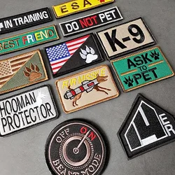 Parche bordado K9 Ejército - insignia canina de rescate y servicio