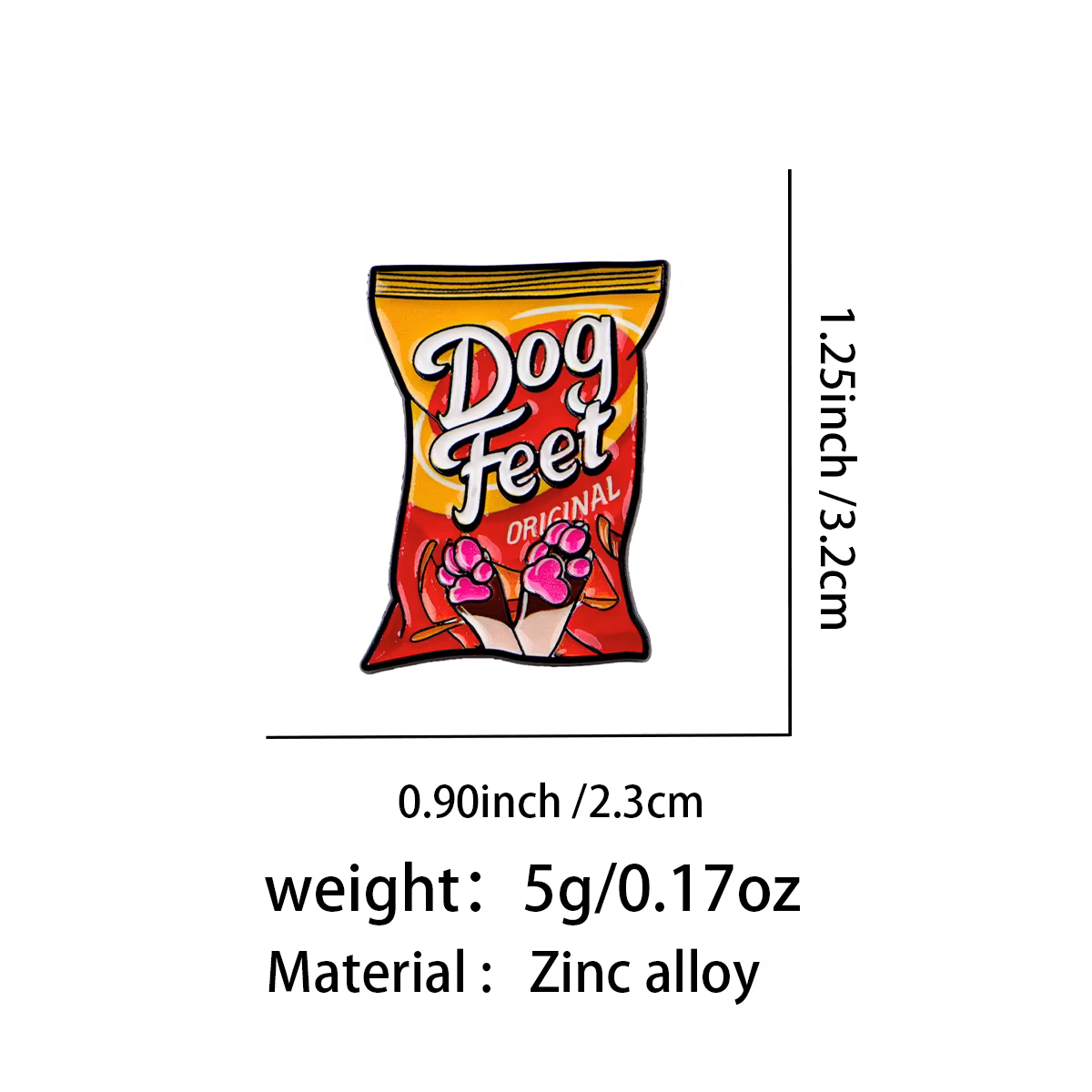 Pin esmalte patas de perro, insignia metálica para mochila - imagen 2