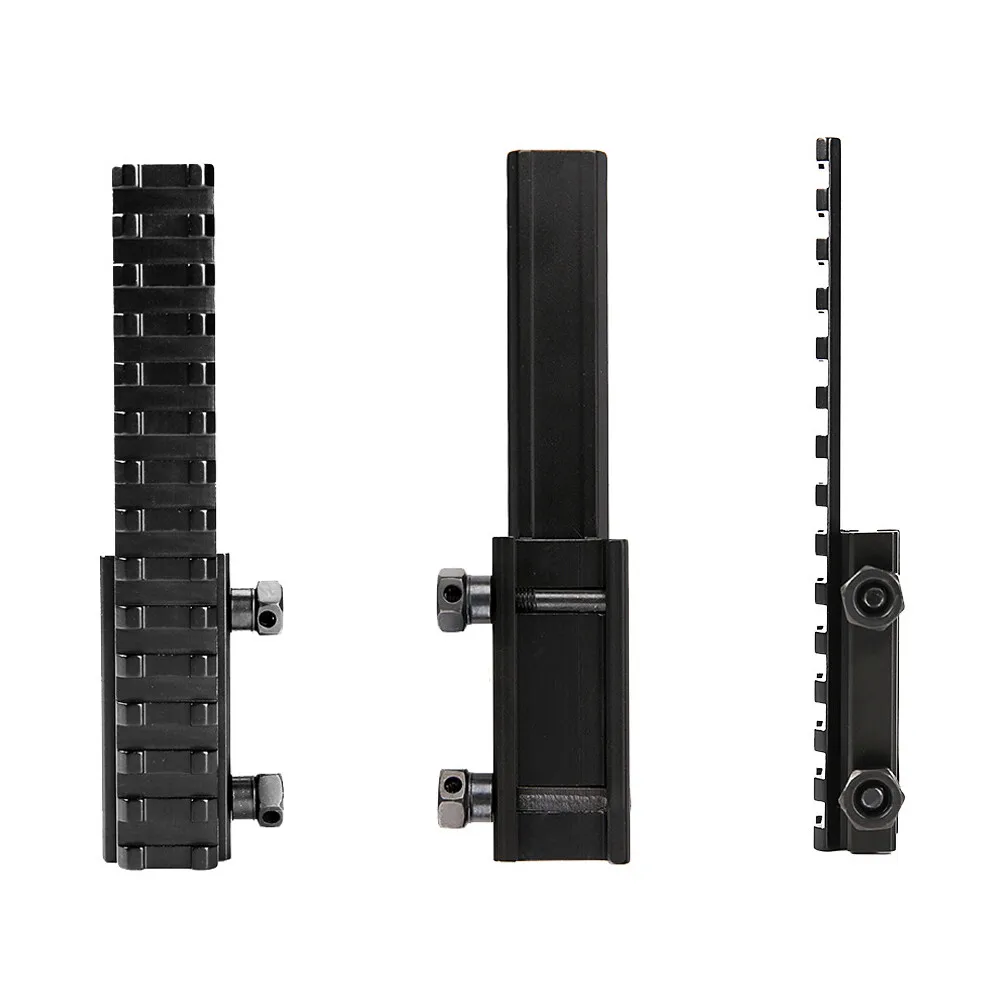 Adaptador de montaje vertical de extensión de riel Picatinny táctico de 20mm para mira telescópica, convertidor de montaje para linterna con mira láser, altura 17/30mm - imagen 5