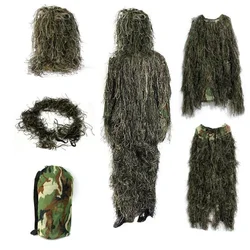 Traje Ghillie 3D de camuflaje hierba marchita para caza y observación