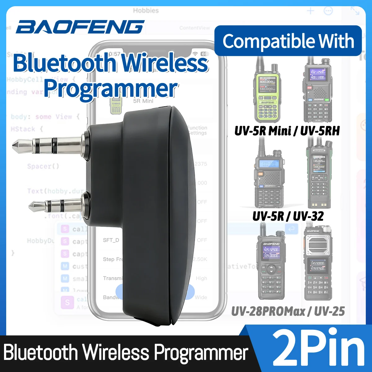 Programador Bluetooth Baofeng para programación de emisora