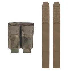 Bolsa doble Mag de 9MM, pinzas tácticas tipo K, bolsa para revistas de pistola, MOLLE, chaleco de caza Airsoft de liberación rápida, equipo de cinturón